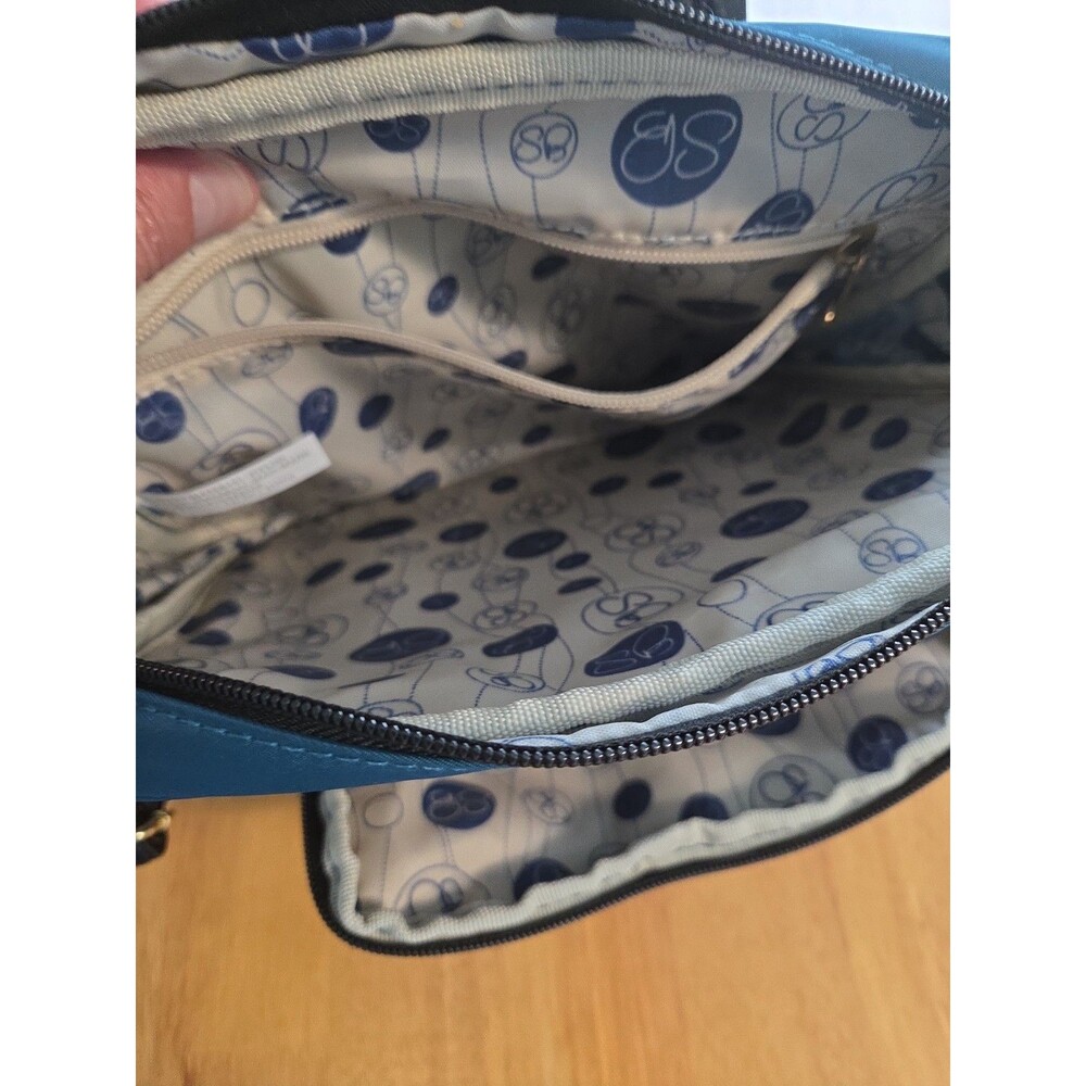 Samantha Brown RFID Travel Crossbody Bag Peacock & Black New - Picture 6 of 9